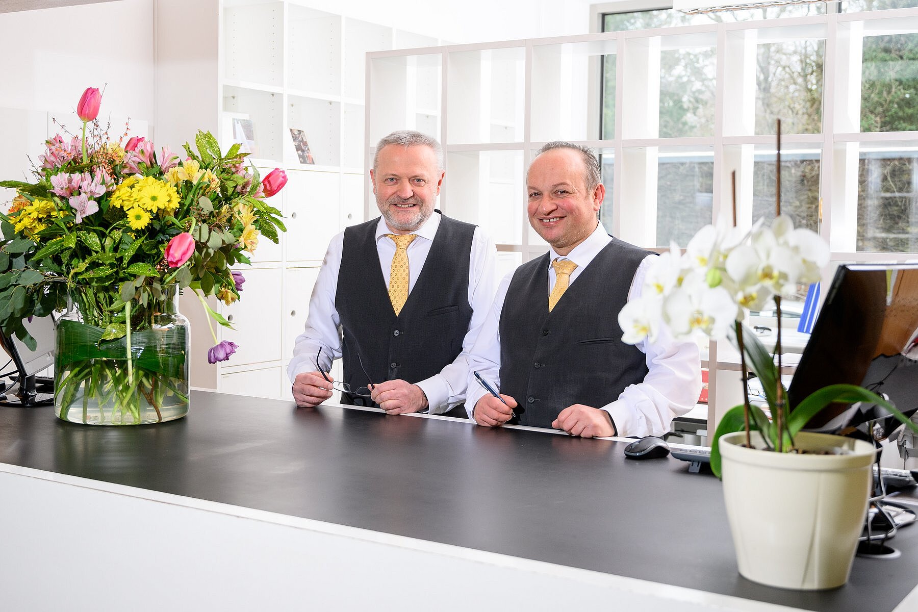 Unsere Kollegen an der Rezeption.