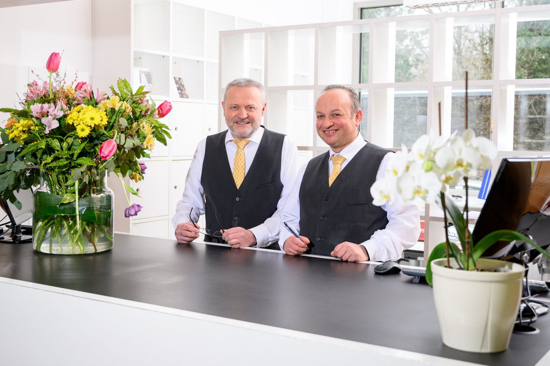 Unsere Kollegen an der Rezeption.